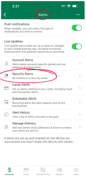 Security Alert Screenshot